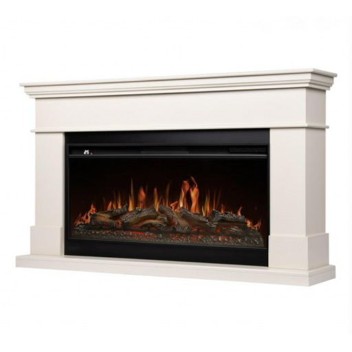 Каминокомплект: Очаг Royal Thermo Aurora RTFP/P-AR40LS, портал California 42/40/36 молочный